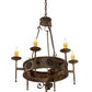 2nd Ave Lighting Lorenzo 30" Wide 6 Light Chandelier in French Bronze