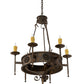 2nd Ave Lighting Lorenzo 30" Wide 6 Light Chandelier in French Bronze