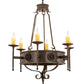 2nd Ave Lighting Lorenzo 30" Wide 6 Light Chandelier in Gilded Tobacco Finish