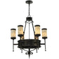 2nd Ave Lighting Lorenzo 30" Wide 6 Light Chandelier in Gilded Tobacco Finish