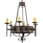 2nd Ave Lighting Lorenzo 30" Wide 6 Light Chandelier in Gilded Tobacco Finish