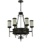 2nd Ave Lighting Lorenzo 30" Wide 6 Light Chandelier in Gilded Tobacco Finish