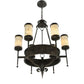 2nd Ave Lighting Lorenzo 30" Wide 6 Light Chandelier in Gilded Tobacco Finish