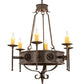 2nd Ave Lighting Lorenzo 30" Wide 6 Light Chandelier in Gilded Tobacco Finish