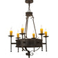 2nd Ave Lighting Lorenzo 30" Wide 6 Light Chandelier in Golden Bronze Finish