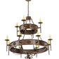 2nd Ave Lighting Lorenzo 48" Wide Two Tier 12 Light Chandelier in Classic Rust Finish