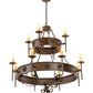 2nd Ave Lighting Lorenzo 48" Wide Two Tier 12 Light Chandelier in Classic Rust Finish