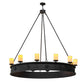 2nd Ave Lighting Lorenzo 72" Wide 12 Light Chandelier in Costello Black