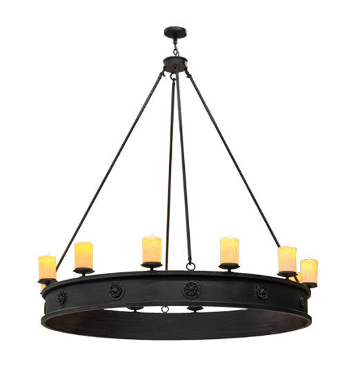 2nd Ave Lighting Lorenzo 72" Wide 12 Light Chandelier in Costello Black