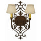 2nd Ave Lighting Louisa 14" Wide Wall Sconce in Rustic Iron Finish
