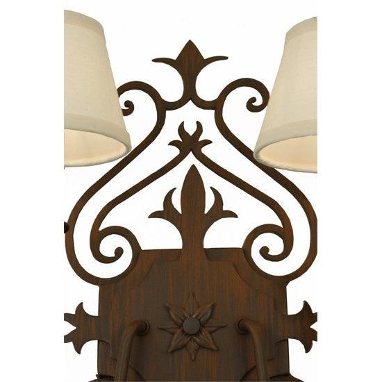 2nd Ave Lighting Louisa 14" Wide Wall Sconce in Rustic Iron Finish