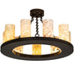 2nd Ave Lighting Loxley 30" Wide 9 Light Semi-Flushmount in Timeless Bronze Finish