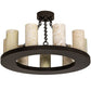 2nd Ave Lighting Loxley 30" Wide 9 Light Semi-Flushmount in Timeless Bronze Finish