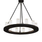 2nd Ave Lighting Loxley 36" Wide 12 Light Chandelier in Wrought Iron Finish