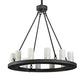 2nd Ave Lighting Loxley 36" Wide 12 Light Chandelier in Wrought Iron Finish
