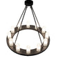 2nd Ave Lighting Loxley 36" Wide 12 Light Chandelier in Wrought Iron Finish