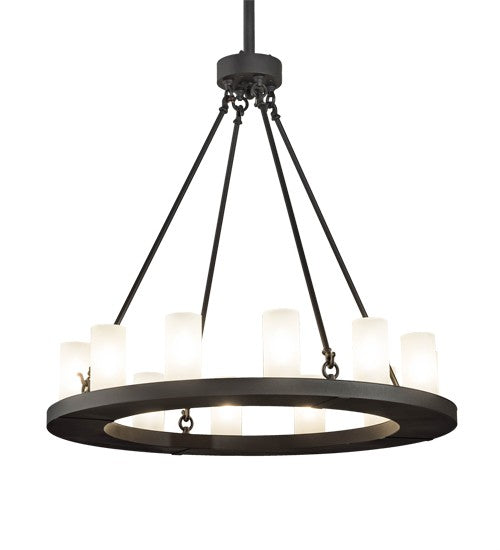 2nd Ave Lighting Loxley 36" Wide 12 Light Chandelier in Wrought Iron Finish