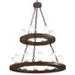 2nd Ave Lighting Loxley 36" Wide Two Tier 18 LT Chandelier in Mahogany Bronze Finish