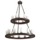 2nd Ave Lighting Loxley 36" Wide Two Tier 18 LT Chandelier in Mahogany Bronze Finish