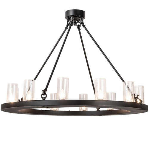 2nd Ave Lighting Loxley 42" Wide 12 Light Semi-Flushmount in Solar Black Finish