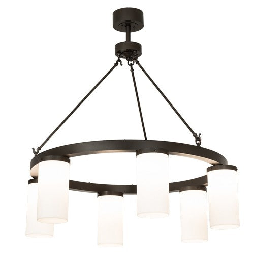 2nd Ave Lighting Loxley 46" Needham 6 Light Chandelier in Bronze Finish