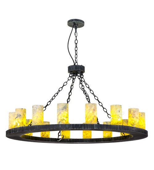 2nd Ave Lighting Loxley 48" Wide 16 LT Jadestone Chandelier in Antique Iron Gate Finish