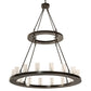 2nd Ave Lighting Loxley 48" Wide Two Tier 16 Light Chandelier in Timeless Bronze Finish