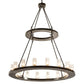 2nd Ave Lighting Loxley 48" Wide Two Tier 16 Light Chandelier in Timeless Bronze Finish