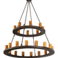 2nd Ave Lighting Loxley 54" Wide 24 Light Two Tier Chandelier in Mahogany Bronze