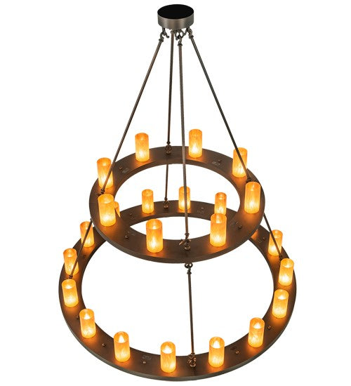 2nd Ave Lighting Loxley 54" Wide 24 Light Two Tier Chandelier in Mahogany Bronze