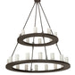 2nd Ave Lighting Loxley 54" Wide Two Tier 24 Light Chandelier in Oil Rubbed Bronze Finish