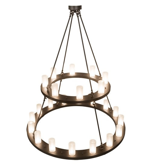 2nd Ave Lighting Loxley 54" Wide Two Tier 24 Light Chandelier in Oil Rubbed Bronze Finish