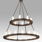 2nd Ave Lighting Loxley 54" Wide Two Tier 24 Light Chandelier in Oil Rubbed Bronze Finish