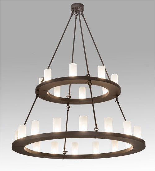 2nd Ave Lighting Loxley 54" Wide Two Tier 24 Light Chandelier in Oil Rubbed Bronze Finish