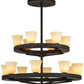 2nd Ave Lighting Loxley 57" Wide 14 LT Two Tier Piedmont Chandelier in Dark Roast Finish
