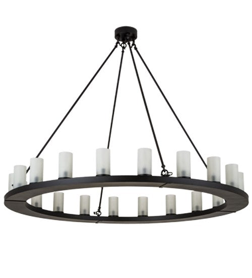 2nd Ave Lighting Loxley 60" Wide 20 LT Chandelier in Blackwash Finish