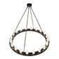 2nd Ave Lighting Loxley 60" Wide 20 Light Chandelier in Blackwash Finish