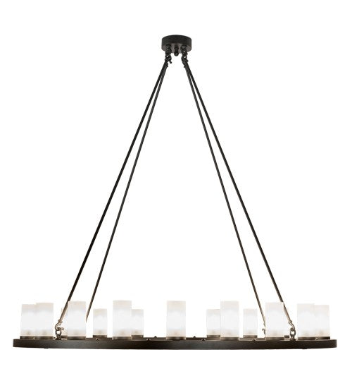 2nd Ave Lighting Loxley 60" Wide 20 Light Chandelier in Blackwash Finish