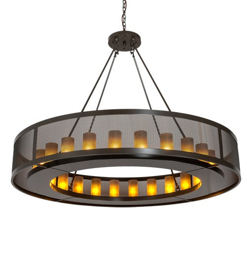 2nd Ave Lighting Loxley 60" Wide Golpe 24 Light Chandelier in Timeless Bronze
