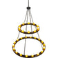 2nd Ave Lighting Loxley 60" Wide Two Tier 28 Light Chandelier in Timeless Bronze