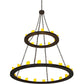2nd Ave Lighting Loxley 60" Wide Two Tier 28 Light Chandelier in Timeless Bronze