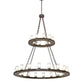 2nd Ave Lighting Loxley 60" Wide Two Tier 28 Light Chandelier in Timeless Bronze Finish