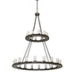 2nd Ave Lighting Loxley 60" Wide Two Tier 28 Light Chandelier in Timeless Bronze Finish