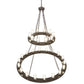2nd Ave Lighting Loxley 60" Wide Two Tier 28 Light Chandelier in Timeless Bronze Finish