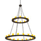 2nd Ave Lighting Loxley 60" Wide Two Tier 28 Light Chandelier in Timeless Bronze