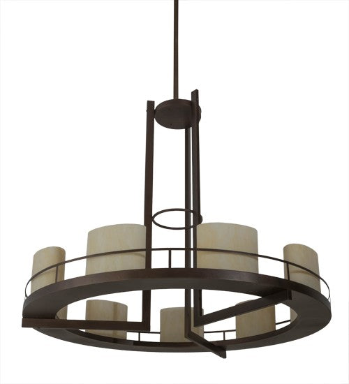 2nd Ave Lighting Loxley 68" Tac Air 9 LT Chandelier in Mahogany Bronze Finish