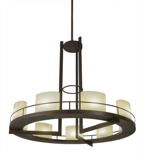 2nd Ave Lighting Loxley 68" Tac Air 9 LT Chandelier in Mahogany Bronze Finish