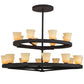 2nd Ave Lighting Loxley 72" Wide 20 LT Two Tier Piedmont Chandelier in Dark Roast Finish