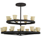 2nd Ave Lighting Loxley 72" Wide 20 LT Two Tier Piedmont Chandelier in Dark Roast Finish