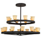 2nd Ave Lighting Loxley 72" Wide 20 LT Two Tier Piedmont Chandelier in Dark Roast Finish
